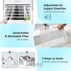 10000 BTU Portable Air Conditioner 4-in-1 AC With Cool Fan Dehumidifier Sleep Mode