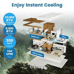 10000 BTU Portable Air Conditioner 4-in-1 AC with Cool Fan Dehumidifier Sleep Mode