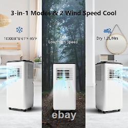 10000 BTU Portable Air Conditioner Remote Control Cools Up to 450 sq ft AC Unit