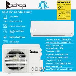 12000 BTU 19 SEER Ductless Mini-Split Heat Pump Air Conditioner up to 750 sq. Ft