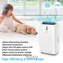 12000 BTU Portable Air Conditioner with Cool, Fan, Heat & Dehumidifier White