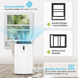 12000 BTU Portable Air Conditioner with Cool, Fan, Heat & Dehumidifier White