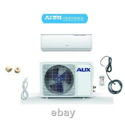 12,000BTU AUX Ductless Air Conditioner, Heat Pump Mini Split 110v 1 Ton With/KIT