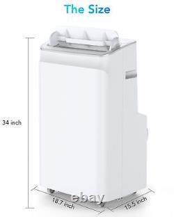 12,000BTU Portable Air Conditioner Dehumidifier, Cool, Fan For 400 Sq. Ft Room