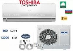 12,000 BTU Ductless Air Conditioner, Heat Pump Mini Split 110V 1Ton WithKit & Wifi