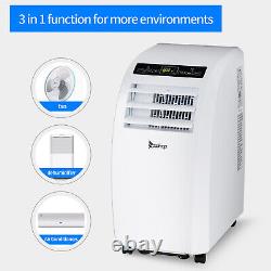 12,000 BTU Portable Air Conditioner with Dehumidifier & Fan Remote Control 3-in-1