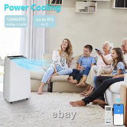 13000 BTU 4-in-1 Portable AC Unit Air Conditioner, Cooling, Dehumidifier, Fan, Heat