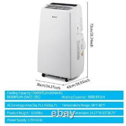 13000 BTU (8800BTU CEC) Air Conditioner 4-in-1 Portable Cooler Heater AC Unit