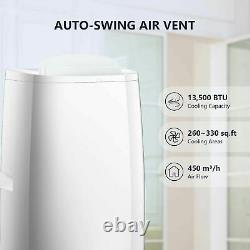 135000 BTU White Portable Air Conditioner Smart AC withDehumidifier & Fan App Home