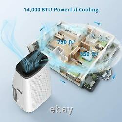 14000BTU 110V Air Conditioner Dehumidifier Fan Remote Cooling Room Floor AC Unit