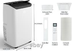 14000BTU Air Conditioner 3 in 1 AC Unit with Dehumidifier Fan Remote 24Hrs Timer