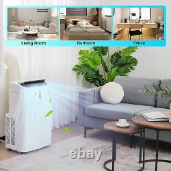 14000 BTU 4-in-1 Portable Air Conditioner Cooling Dehumidifier Heater Fan White