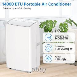14000 BTU Air Conditioner with Cool, Fan, Dehumidify Modes, Portable 750 Sq. Ft