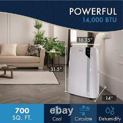 14000 BTU DeLonghi Quiet Portable Air Conditioner 2 YEAR WARRANTY