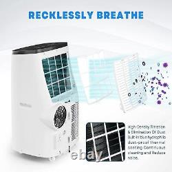 14000 BTU Portable Air Conditioner 3-in-1 Air Cooler with Dehumidifier Fan Mode US
