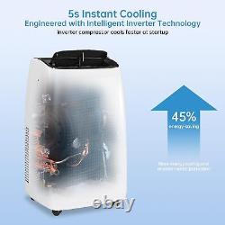 14000 BTU Portable Air Conditioner 4-in-1 AC with Dehumidifier Fan Heating Modes