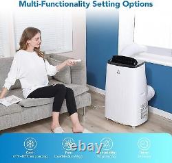 14000 BTU Portable Air Conditioner with Cool, Fan & Dehumidifier White US
