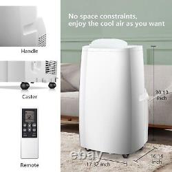 14000 BTU White Portable Air Conditioner Smart AC withDehumidifier & Fan App Home