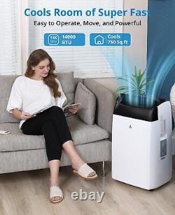 14,000 BTU Air Conditioners Cools Room up to 750 sq. Ft Built-in Dehumidifier