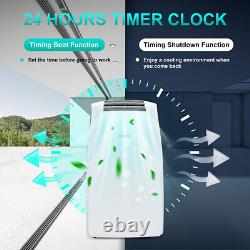 14,000 BTU Portable Air Conditioner Cool & Timing, Dehumidifier A/C Fan + Remote