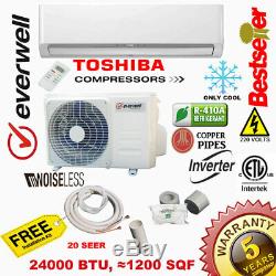 24000 BTU Air Conditioner Mini Split 20 SEER INVERTER AC Ductless ONLY COLD 220V