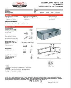 24000 BTU Concealed Duct Mini Split Air Conditioner & Heat Pump VRF Interior