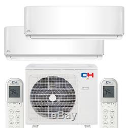 2 Zone Ductless Mini Split Air Conditioner 9000 12000 heat pump, remotes & kits