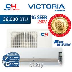 36000BTU 230V Mini Split Ductless Air Conditioner Heat Pump 16 SEER C&H Victoria