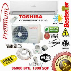 36000 BTU Air Conditioner Mini Split 17 SEER INVERTER AC Ductless Heat Pump 220V
