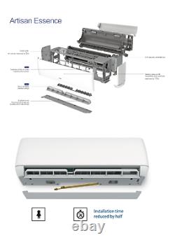 36000 BTU Ductless Air Conditioner INVERTER Heat Pump MiniSplit WIFI 3 Ton 12 ft