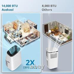3-in-1 14000 BTU Portable Air Conditioner with Cool Fan&Dehumidifier Quiet Timer