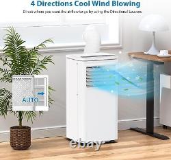 3-in-1 8000 BTU Portable Air Conditioner AC Unit Fan Dehumidifier Timer withWheels