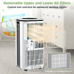 3 in 1 Portable Air Conditioner 9000 BTU Air Cooler with Fan & Dehumidifier White