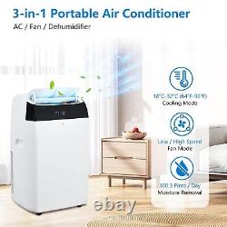 3 in 1 Portable Air Conditioner Dehumidifier Fan with Remote Auto Swing 14000BTU