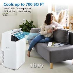 3 in 1 Portable Air Conditioner Dehumidifier Fan with Remote Auto Swing 14000BTU