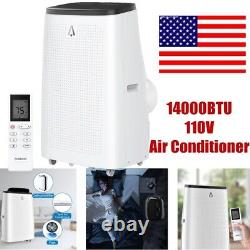 3in1 14000BTU 110V Air Conditioner Dehumidifier Fan Remote Cooling Floor AC Unit