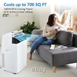 3in1 14,000 BTU Portable Air Conditioner Cool Timing Dehumidifier AC Fan Remote