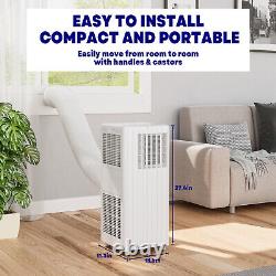 4-in-1 8000 BTU Portable Air Conditioner Rolling AC Unit Fan Dehumidifier Timer