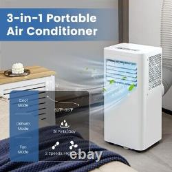 5000 BTU 3-in-1 Portable Air Conditioner With Fan Dehumidifier Powerful Cooling