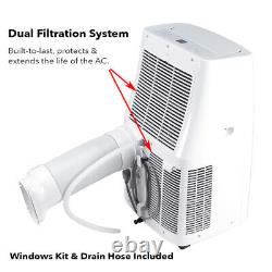 550 Sq. Ft 12K BTU Portable Air Conditioner/Fan/Dehumidifier 86 Pint withWindow Kit