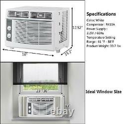5,000BTU Window Air Conditioner Cooler Dehumidifier Fan Cooling Area 150 sq. Ft