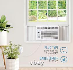 5,000BTU Window Mounted Air Conditioner & Dehumidifier with Smart Remote Control