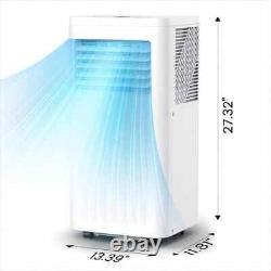 6,000 BTU Portable Air Conditioner Cools 250 Sq. Ft, Dehumidifier, White