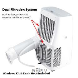 700 Sq. Ft 14000BTU Portable Air Conditioner + 1050W Heater 111 Pint Dehumidifier