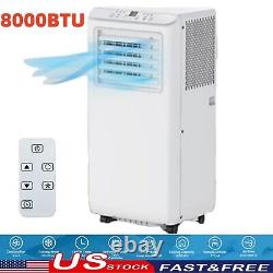 8000BTU Portable Air Conditioner 3 in 1 Quiet AC Unit with Fan Dehumidifier Remote