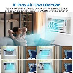 8000BTU Window Air Conditioner Dehumidifier AC with Wifi Remote Control 350sq. Ft