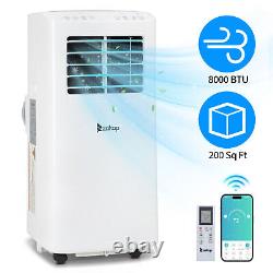 8000 BTU 3-IN-1 Portable Air Conditioner Dehumidifier Fan Remote & Wifi Control