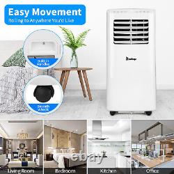 8000 BTU 3-IN-1 Portable Air Conditioner Dehumidifier Fan Remote & Wifi Control