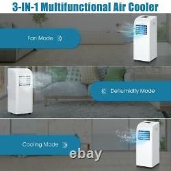 8000 BTU AC Portable Air Conditioner Dehumidifier Fan Mode Cooling Unit WithRemote