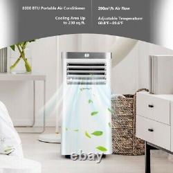 8000 BTU Air Cooler 3 in 1 Portable Air Conditioner With Fan & Dehumidifier White